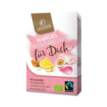 BIO Mandle v citrónovej čokoláde s lupienkami ruží Landgarten - 90g