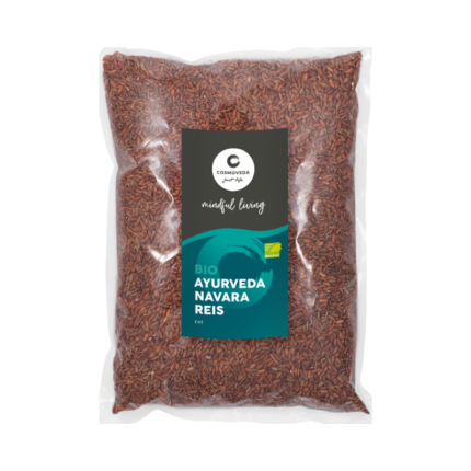 BIO červená ryža Navara COSMOVEDA 500g – tradičná ajurvédska ryža z Indie
